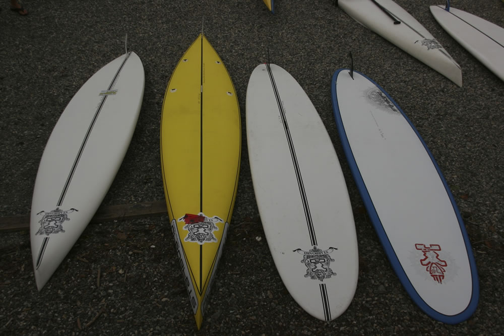 Starboards on the beach